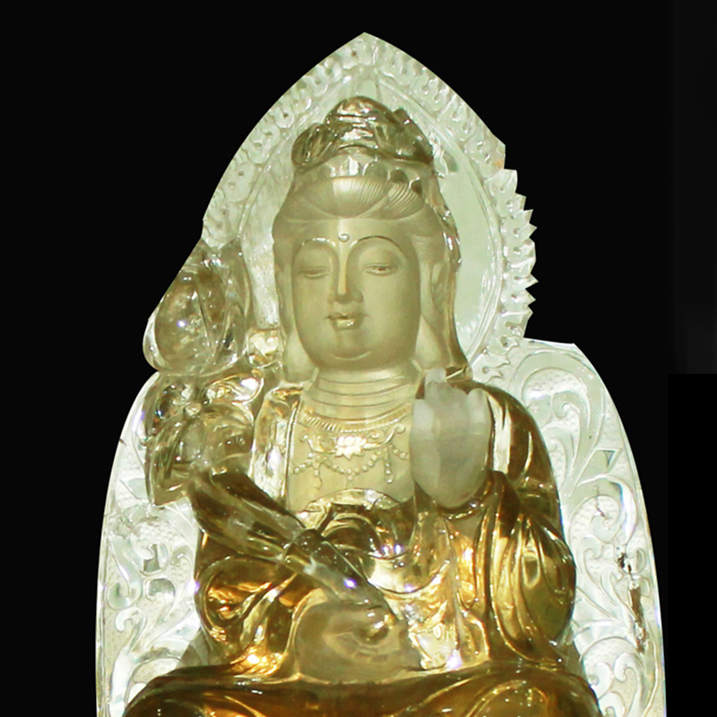 Phật Bà Thạch Anh Vàng